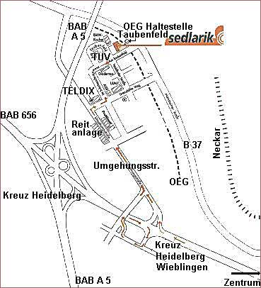 Anfahrtskarte der Sedlarik GmbH